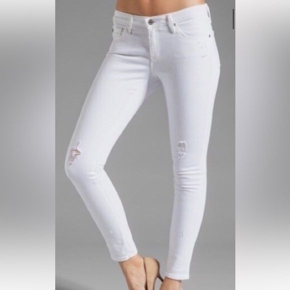 AG Adriano Goldschmied the stevie ankle slim straight White Skinny Jeans sz 29 - Picture 13 of 13